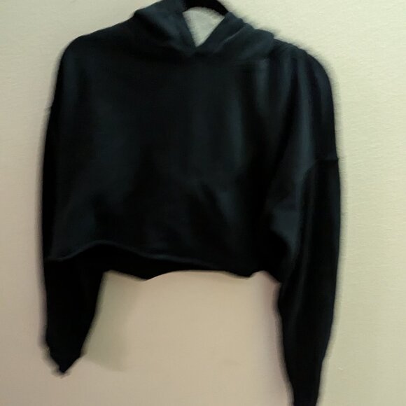 Out from Under Black Cropped long sleeved hoodie - Picture 1 of 3